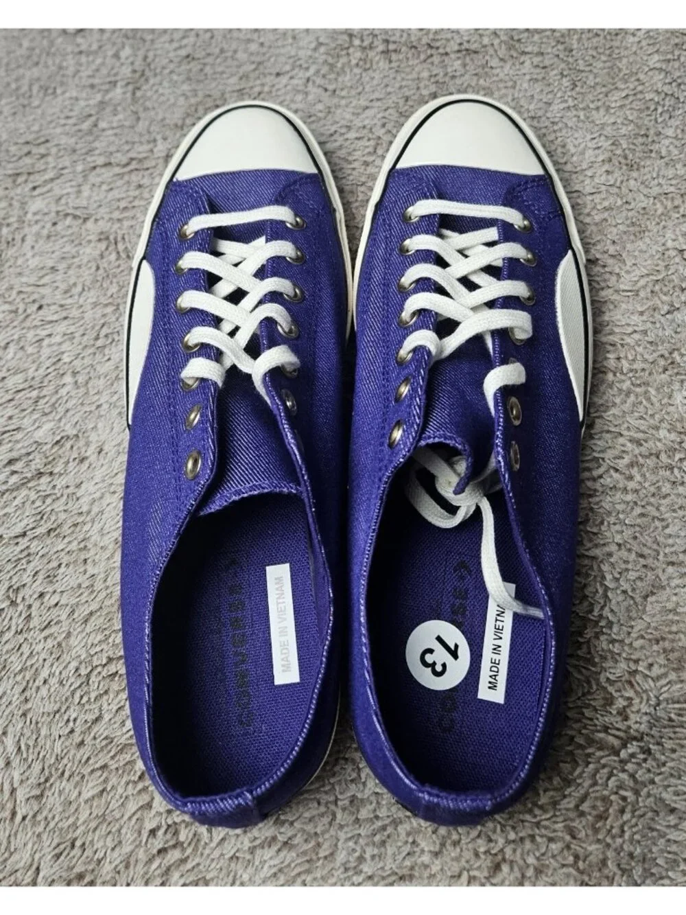 Converse Chuck Taylor 70 DENIM-All Star Ollie Patch~Court Purple M/13 W/15 Nwob - Picture 10 of 14